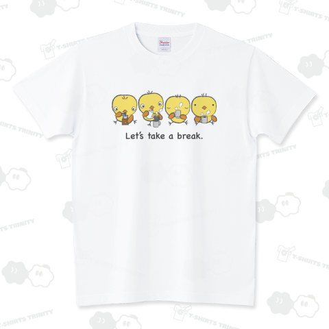 ひよこコーヒーを淹れて飲む スタンダードTシャツ(5.6オンス)