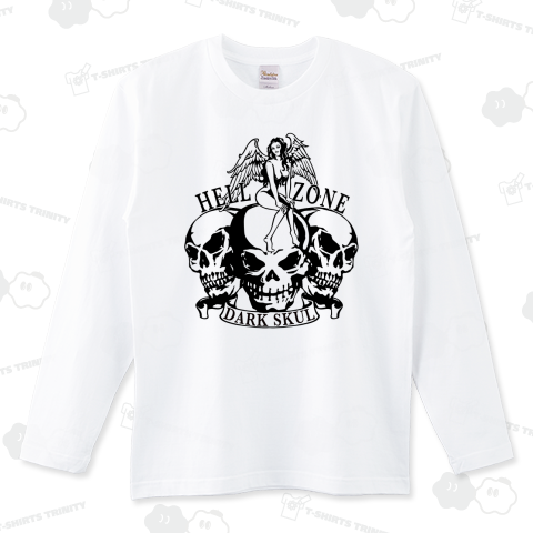 天使と悪魔（ロングTシャツ）|デザインTシャツ通販【Tシャツトリニティ】