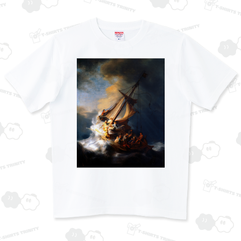 レンブラント・ファン・レイン 「ガラリヤの海の嵐」【西洋 絵画 アート 美術 Tシャツ】