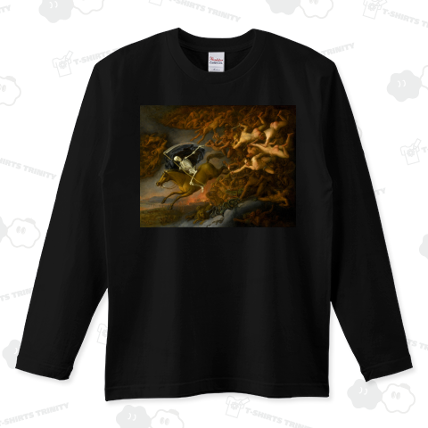 イギリスの工房 作者不詳「地獄の軍勢を率いる死」【西洋 絵画 アート 美術 Tシャツ】