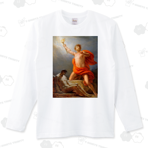 ハインリヒ・ヒューガー「人類に火をもたらすプロメテウス」【西洋 絵画 アート 美術 Tシャツ】