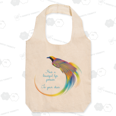 カラフルでトロピカルなレインボーカラーの鳥テンプレート