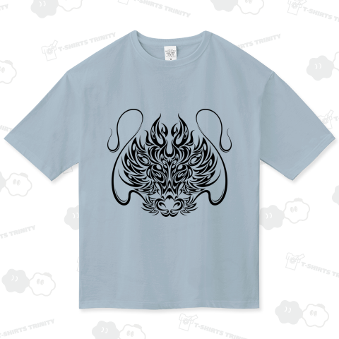 タトゥー風のトライバルデザイン 龍 ドラゴンの顔