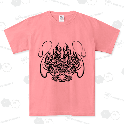 タトゥー風のトライバルデザイン 龍 ドラゴンの顔