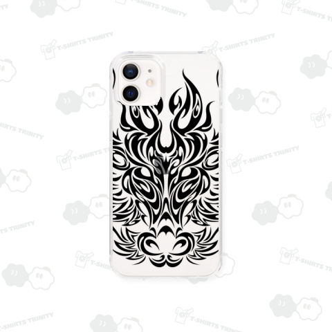 タトゥー風のトライバルデザイン 龍 ドラゴンの顔