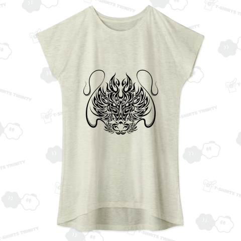 タトゥー風のトライバルデザイン 龍 ドラゴンの顔