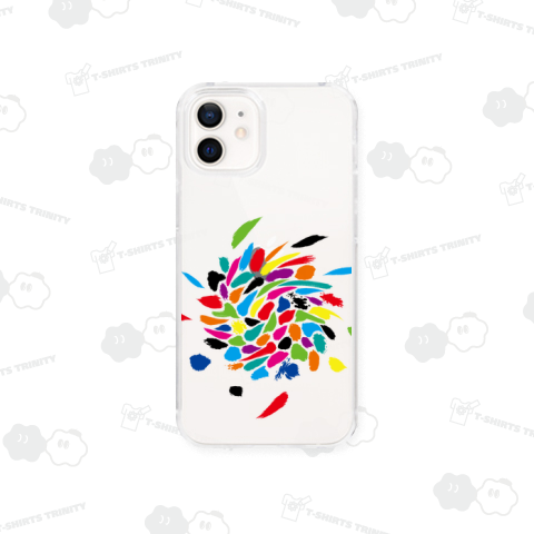 カラフルな絵の具 ブラシのアート