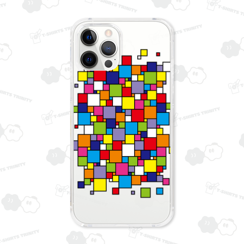 鮮やかでカラフルな正方形の構成