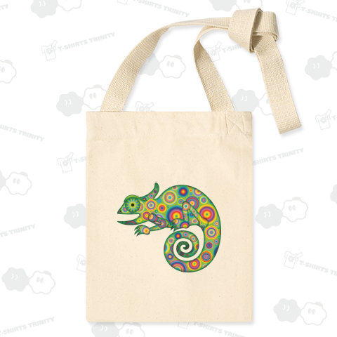 カラフルでサイケデリックなカメレオンのキャラクター