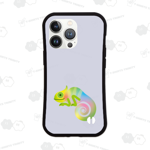 かわいいカラフルなカメレオンのキャラクター