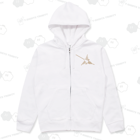 ナスカの地上絵風のハチドリ