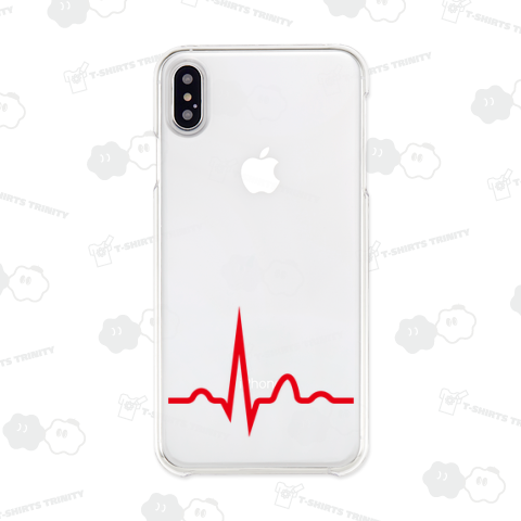 シンプルな心電図のラインアート