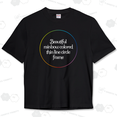 美しいレインボーカラーのサークルのテンプレート