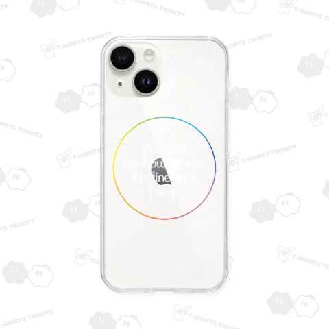 美しいレインボーカラーのサークルのテンプレート