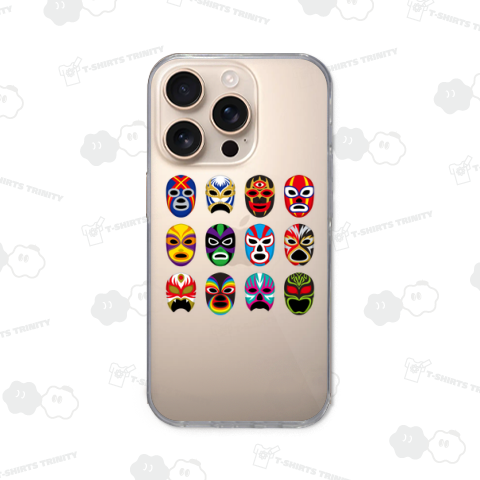 カラフルでコミカルな覆面レスラーのマスクたち