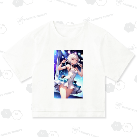 銀髪アイドルTシャツ 二次元イラスト