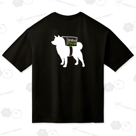 シーバーイーヌ 柴犬 大きいロゴ 白 バックプリント