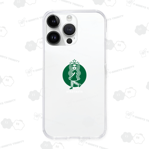 スタバ スタスタ 歩く  白文字