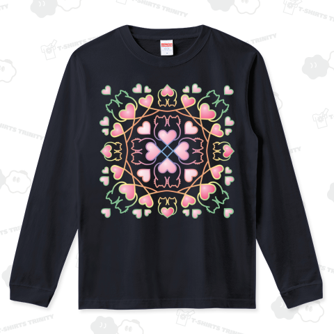 猫柄模様「散りばめられたハート」