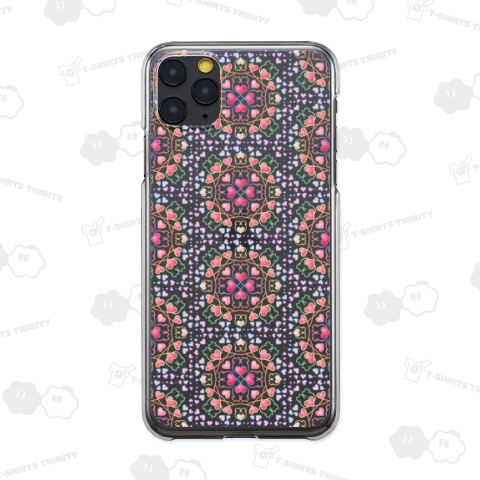 猫柄模様「もっともっと散りばめられたハート」