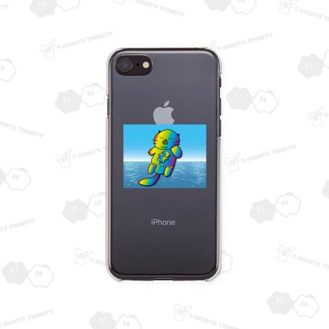 【レインボーカラー】おねんね海獺(ラッコ)親子