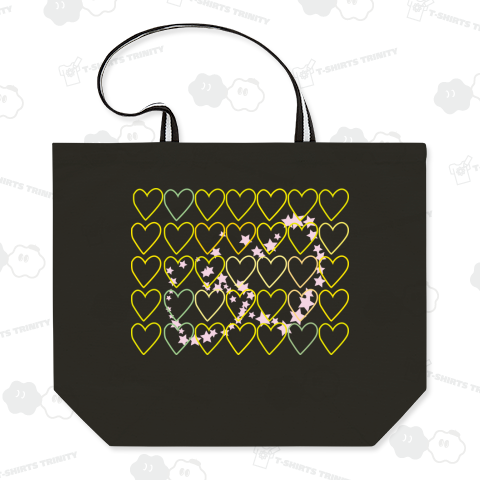 【背景の色によってテイストが変化】連結ハート