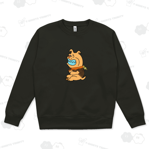 ブルドックと緑の鳥