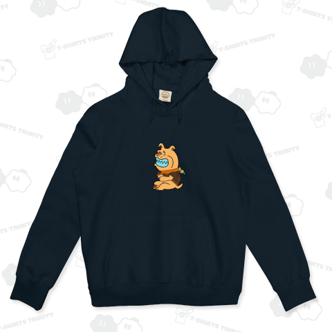 ブルドックと緑の鳥