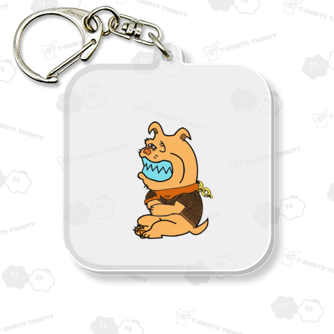 ブルドックと緑の鳥