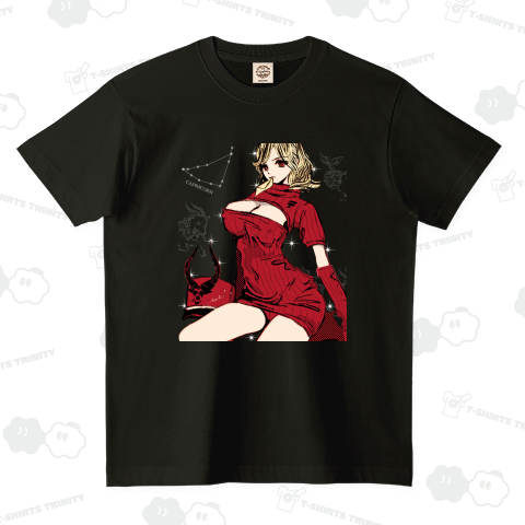 星座Tシャツ 赤山羊座 0292 ガールズイラスト
