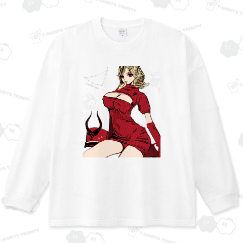 星座Tシャツ 赤山羊座 0292 ガールズイラスト