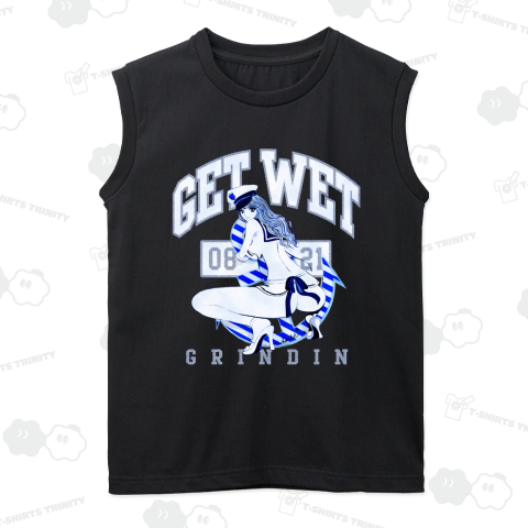 GET WET 08-21 セーラーマリン ブルー カレッジロゴ ピンナップ 0492