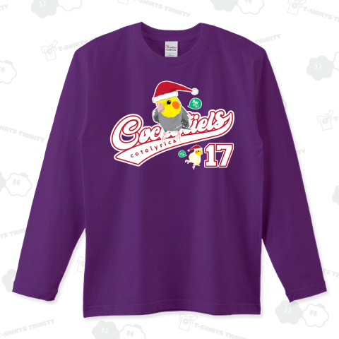 Cockatiels 17 オカメインコ エンブレム カレッジ ロゴ サンタ帽子