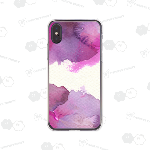 水彩(ピンク) スマホケース