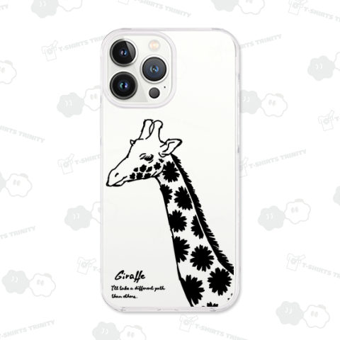 花柄キリン (黒)