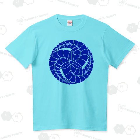 黒田官兵衛・黒田長政 家紋 黒田藤巴 青