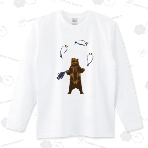 ペンギンでジャグリングするクマ