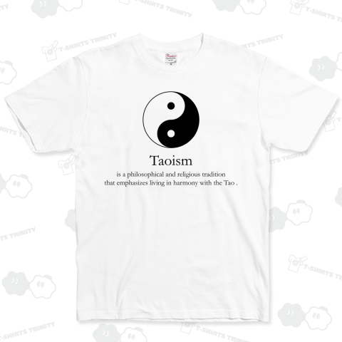 おもしろTシャツ:陰陽太極図(道教):面白文字デザイン・記号シンボル系