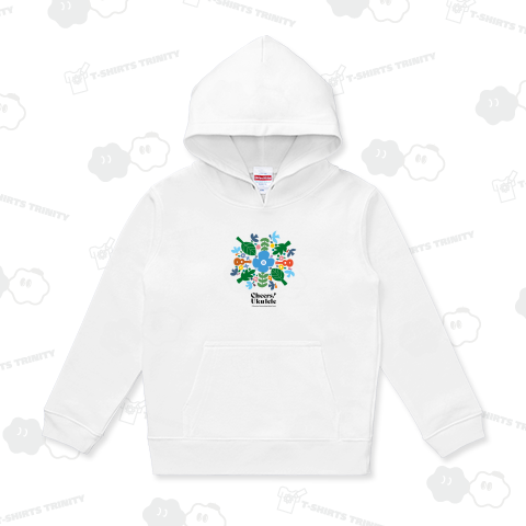 パッチワークのようなデザイン Cheers! Ukulele