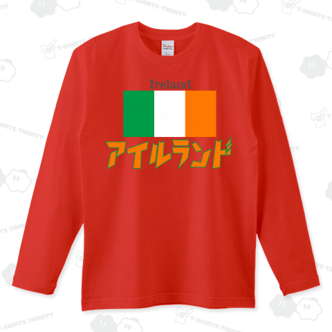 カタカナ国旗Tシャツ「アイルランド」