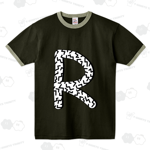 (ホワイト)ギザギザアルファベットR