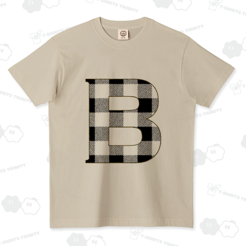 ギンガムチェック柄アルファベットB