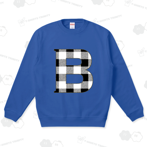 ギンガムチェック柄アルファベットB