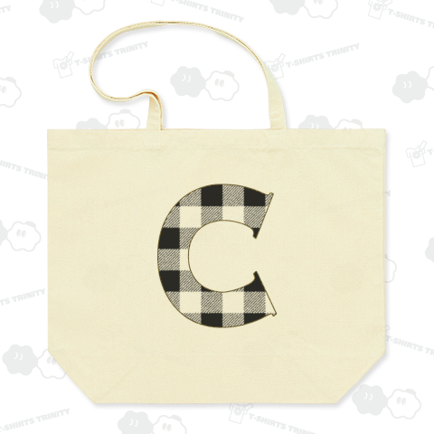 ギンガムチェック柄アルファベットC
