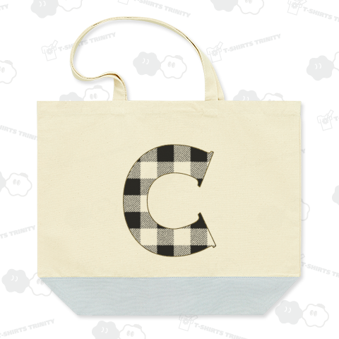 ギンガムチェック柄アルファベットC