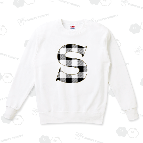 ギンガムチェック柄アルファベットS