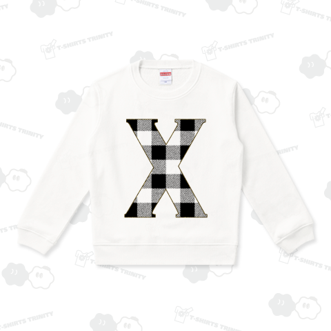 ギンガムチェック柄アルファベットX