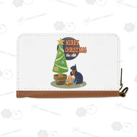 クリスマスツリーと黒猫