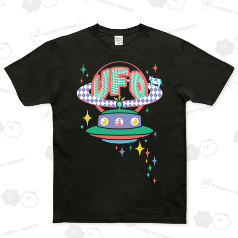 宇宙にきらめく宇宙人★未確認飛行物体★UFO★‐カラフル