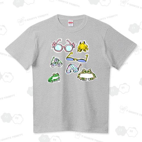 おしゃれメガネを見てカエル